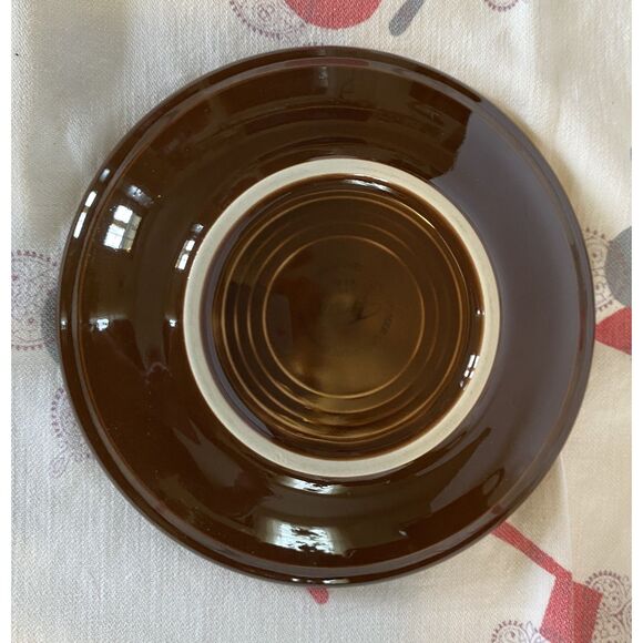 Fiestaware Retired Chocolate Classic Teacup & Saucer - Picture 5 of 5